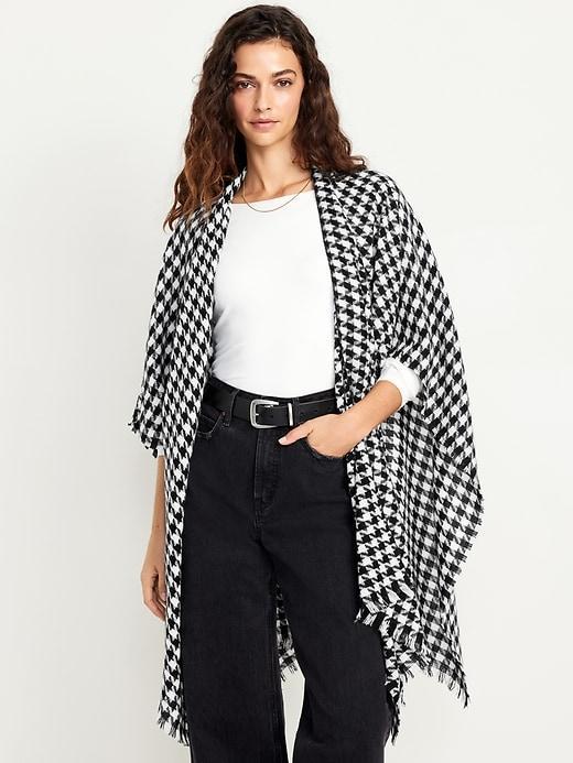 Flannel Poncho Product Image