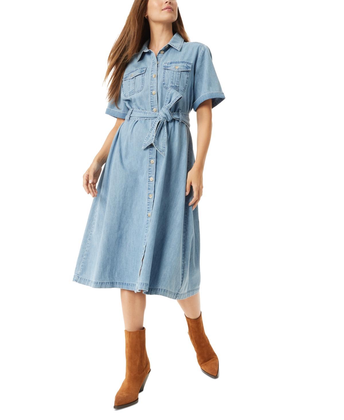 Sam Edelman Womens Jaslynn Chambray Safari Midi Dress product image