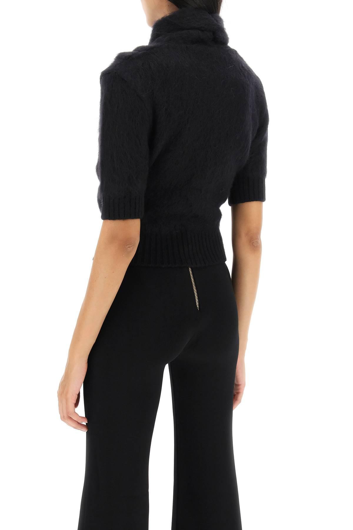 Draped Cropped Top In Black product image