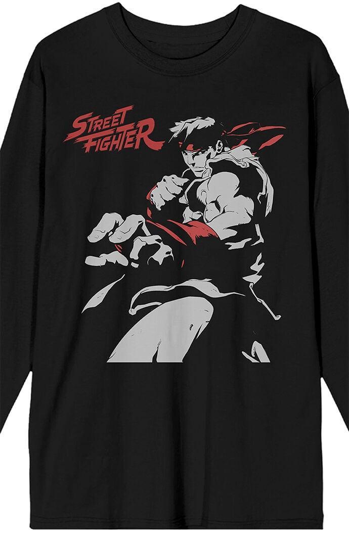 Men's Street Fighter Ryu Long Sleeve T-Shirt Product Image