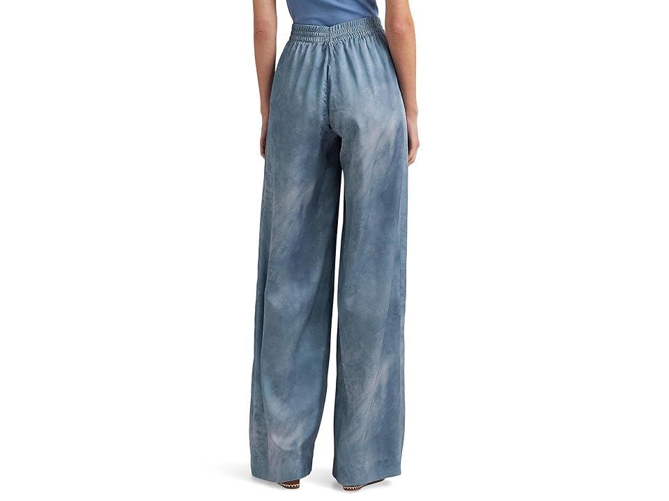 Lauren Ralph Lauren Print Charmeuse Wide-Leg Pants Multi) Women's Casual Pants Product Image