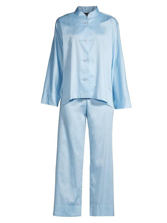 Womens Satin Pajama Set Product Image