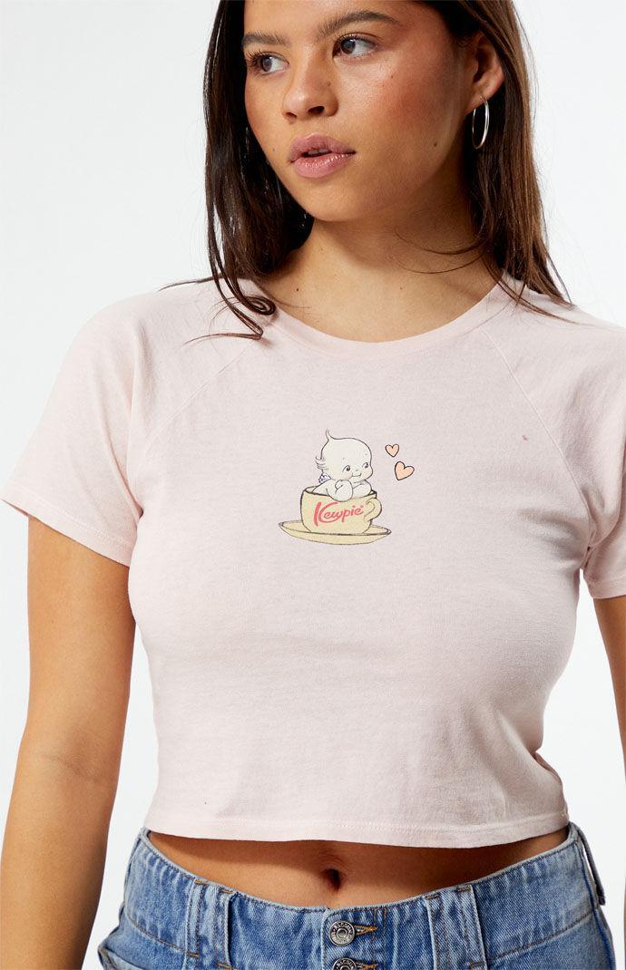 Womens Kewpie Teacup Raglan Cropped T-Shirt Product Image