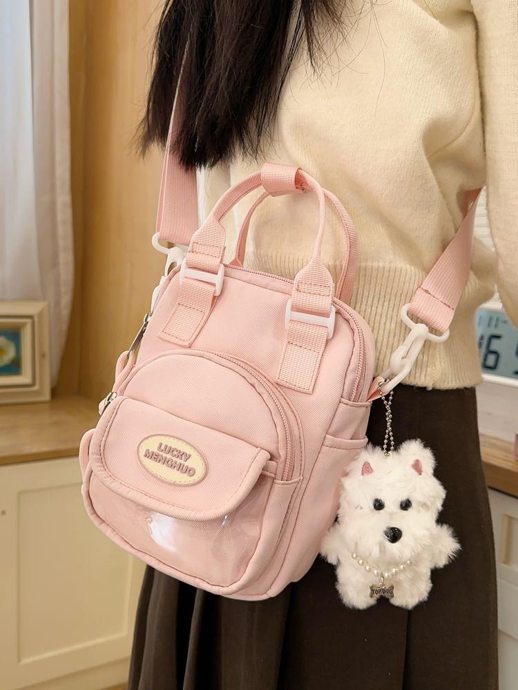 Top Handle PVC Panel Crossbody Bag Product Image