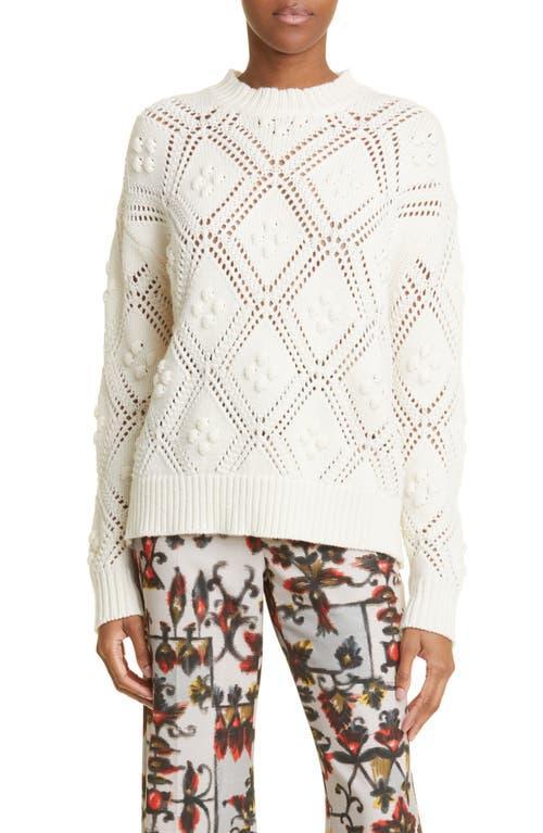 Lela Rose Popcorn Open Stitch Wool & Cashmere Sweater product image