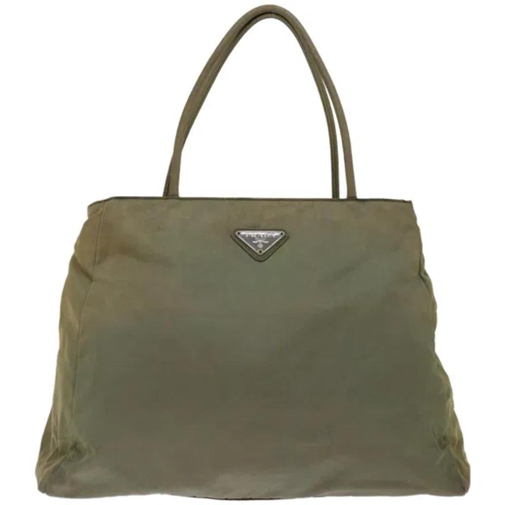 Tessuto Synthetic Tote Bag () In Khaki Product Image