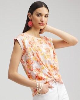 Gauze Flutter Sleeve Top Product Image