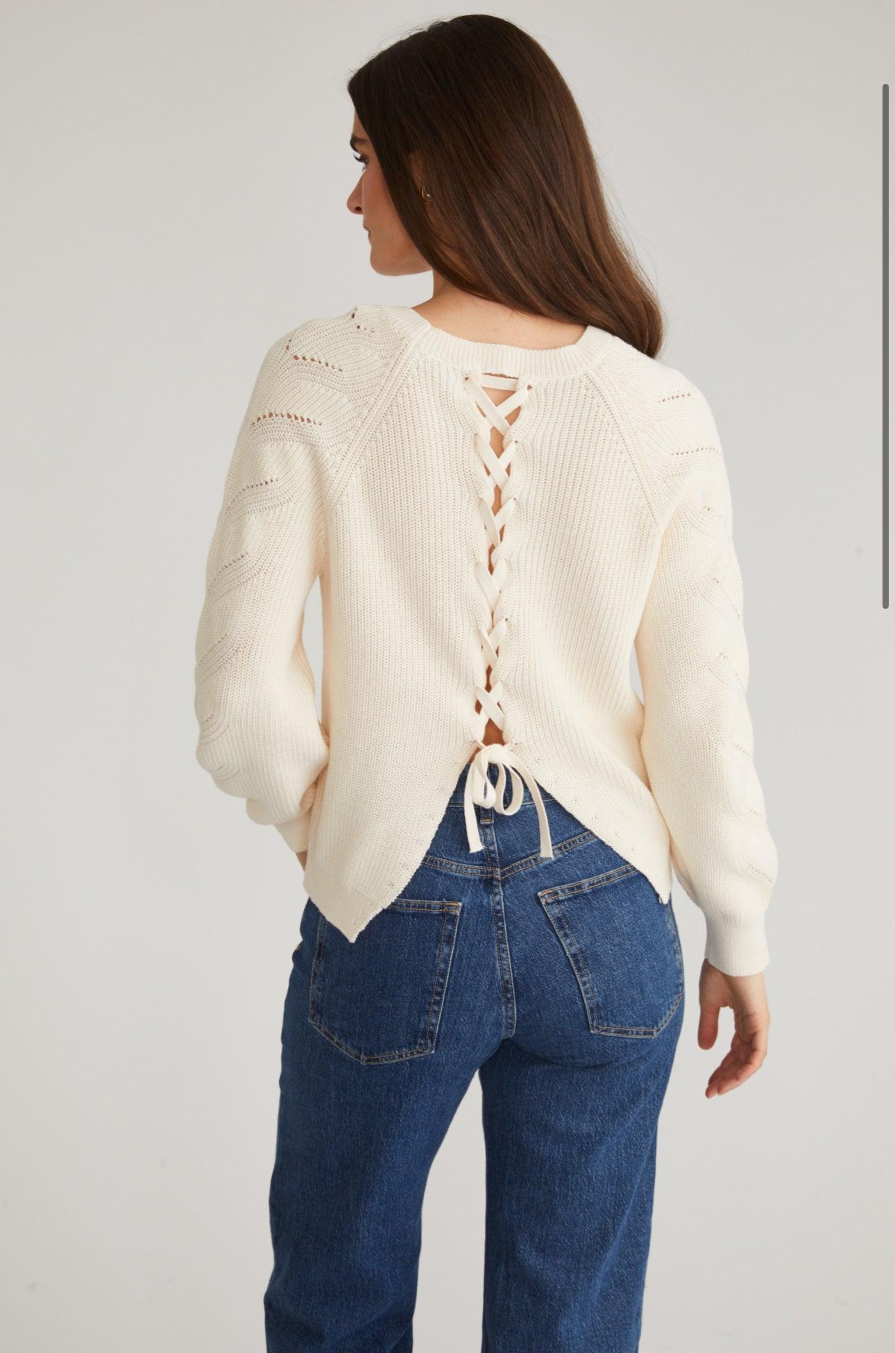 525 Lace Back Raglan Sweater Product Image