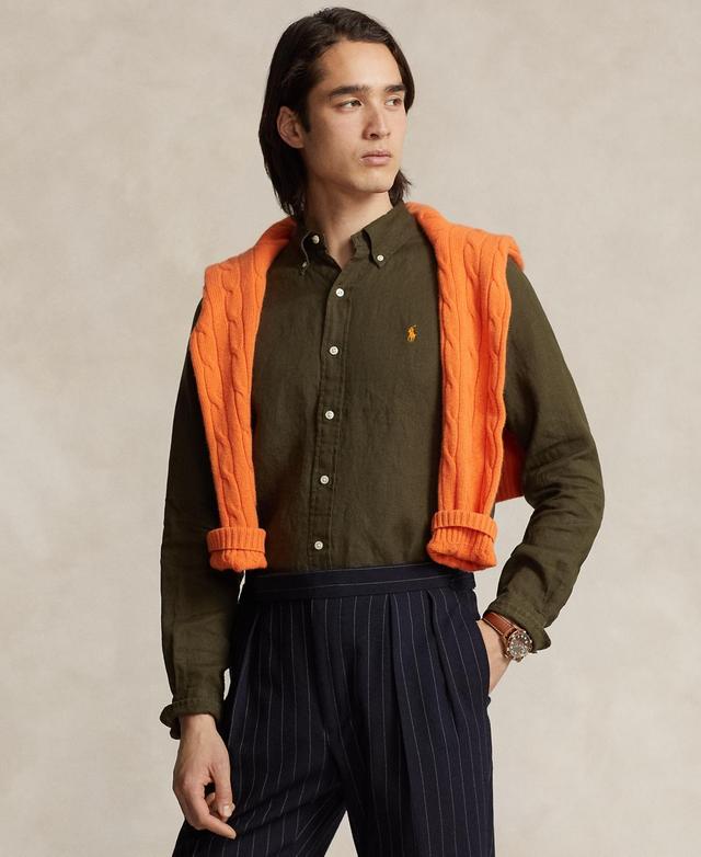 Polo Ralph Lauren Piece Dyed Linen Button-Down Shirt Product Image