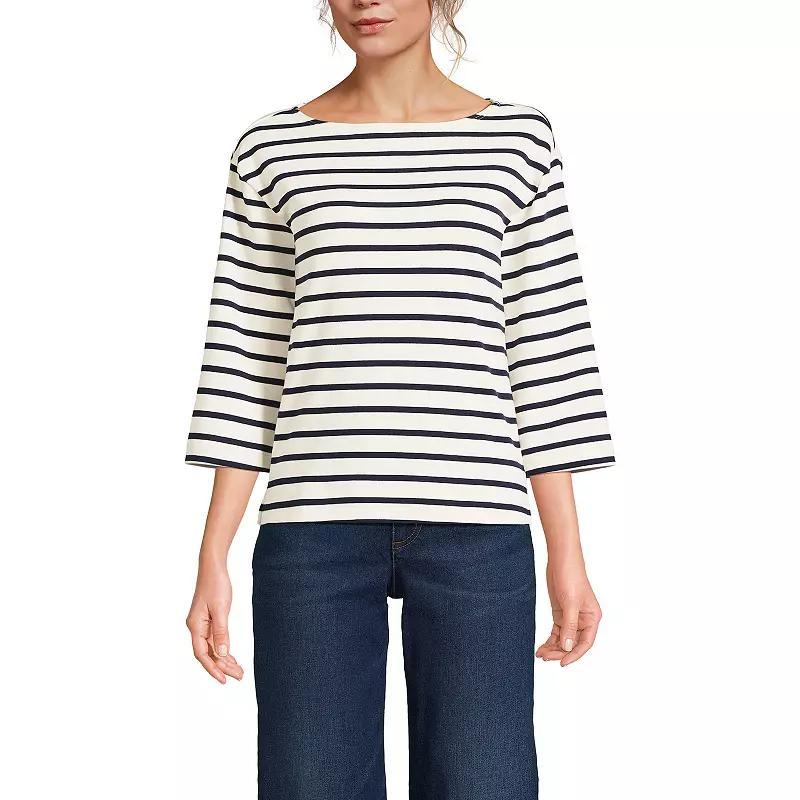 Lands End Womens 3/4 Bell Sleeve Supima T-shirt Product Image