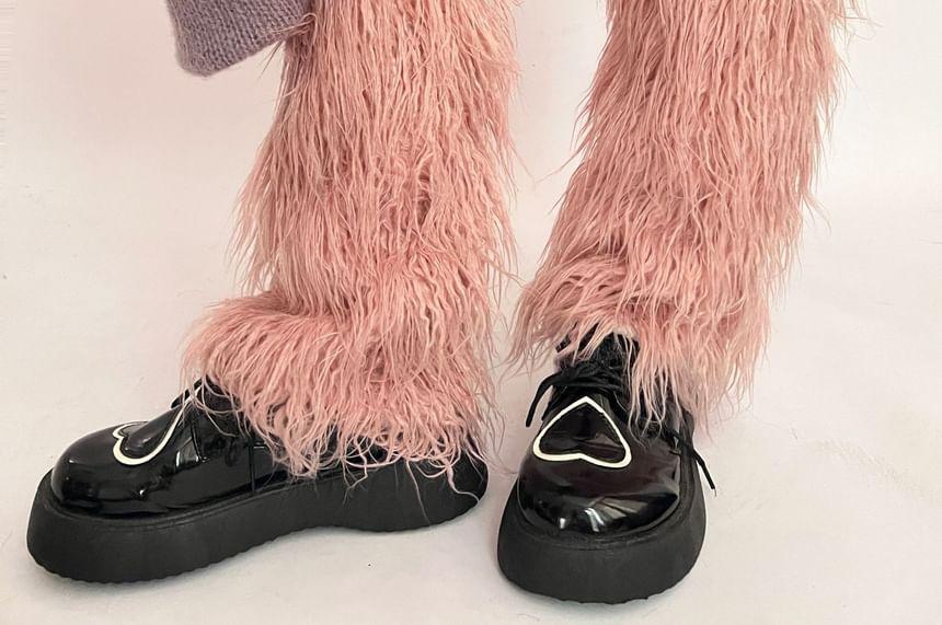 Plain Fluffy Leg Warmers Product Image