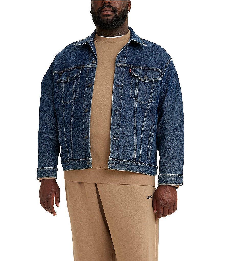 Levi's® Big & Tall Stretch Denim Trucker Jacket Product Image