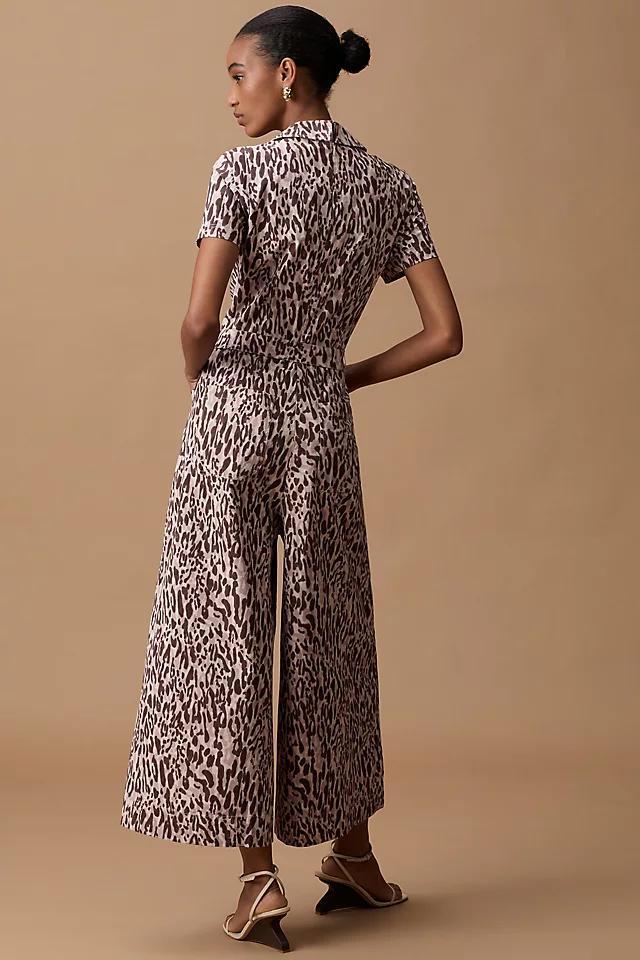 The Colette Wrap Jumpsuit by Maeve: Printed Linen Edition Product Image