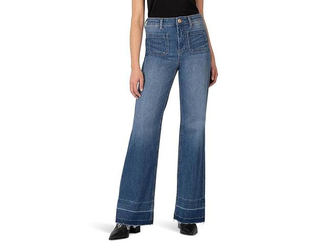 KUT from the Kloth Goldie High-Rise-Super Flare Patch Pockets-Released H in Decoration (Decoration) Women's Jeans Product Image