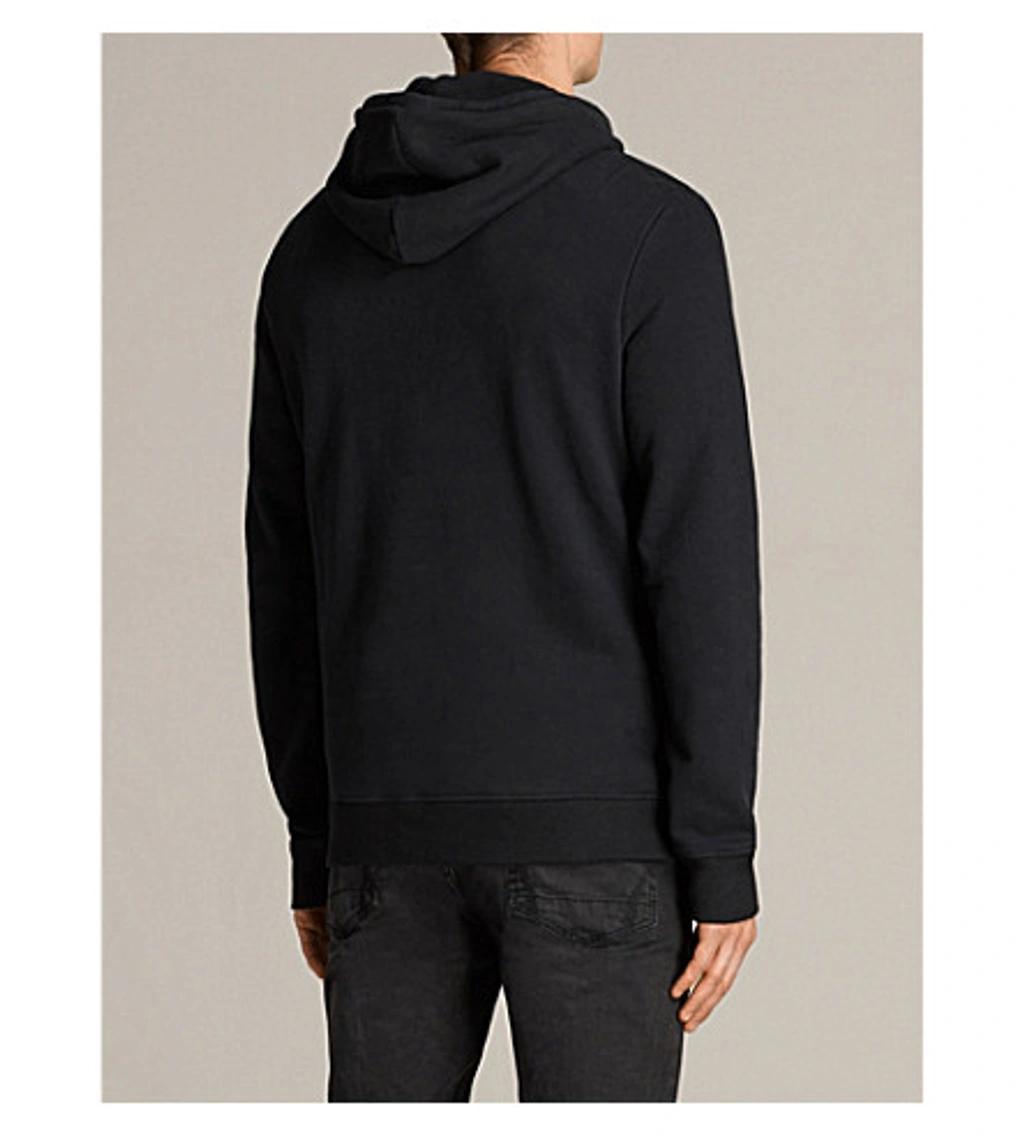 Raven Logo-embroidered Cotton-fleece Hoody In Black Product Image