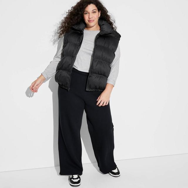 Womens Puffer Vest - Wild Fable Hematite 3X Product Image