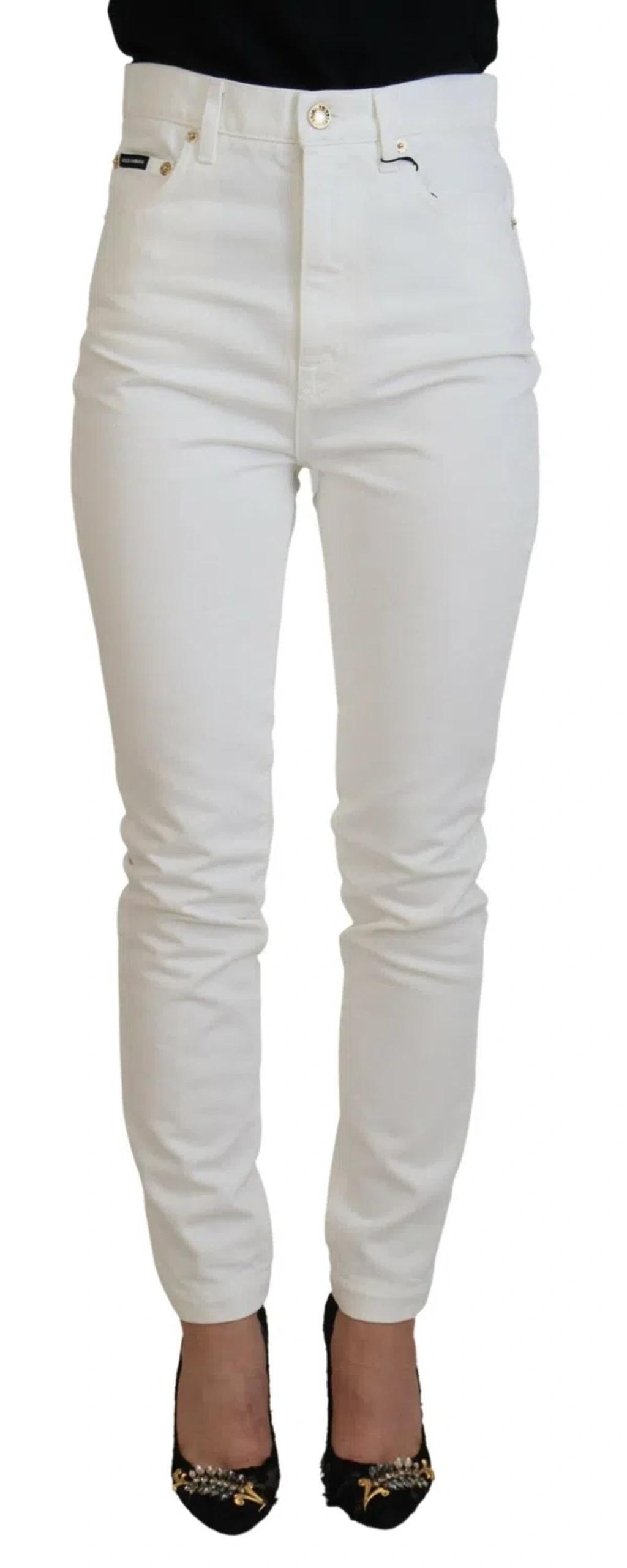 DOLCE & GABBANA Jeans Audrey In Denim Stretch In White Product Image