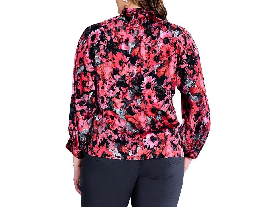 NIC+ZOE Plus Size Glowing Garden Top Multi) Women's Clothing Product Image