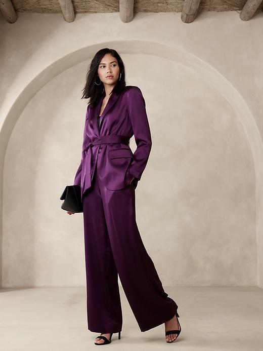 Satin Wide-Leg Pant Product Image