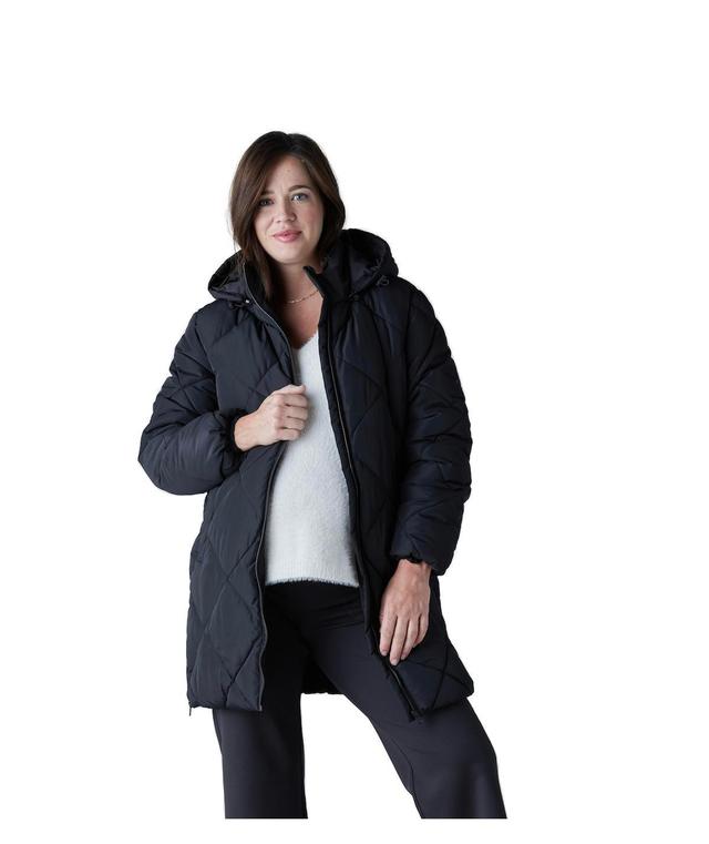 Ingrid & Isabel Quilted Longline Maternity Puffer Coat Product Image