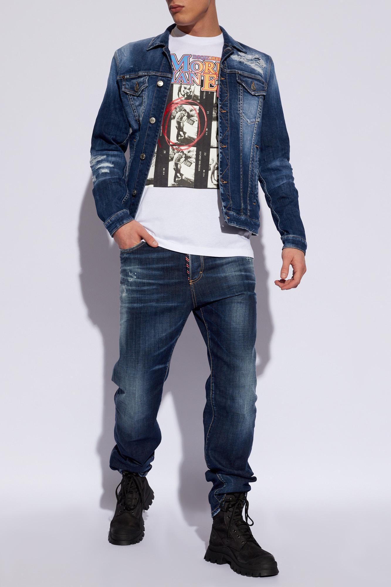 DSQUARED2 ‘642' Jeans In Navy Blue Product Image