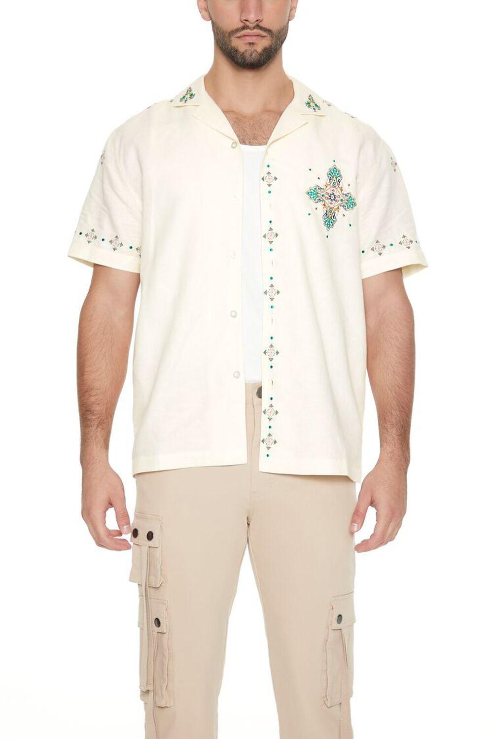 Geo Embroidered Shirt | Forever 21 Product Image