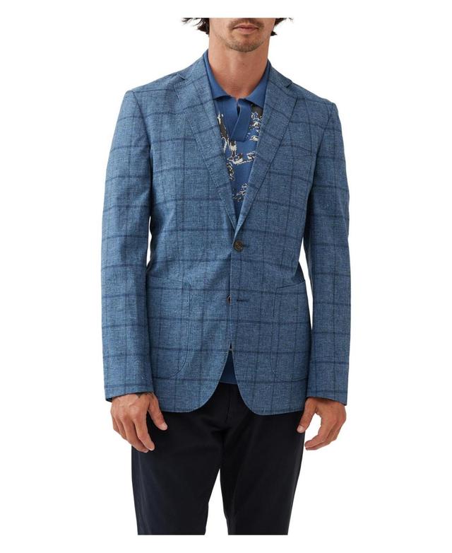 Mens Lake Roxburgh Check Cotton-Blend Two-Button Suit Jacket Product Image