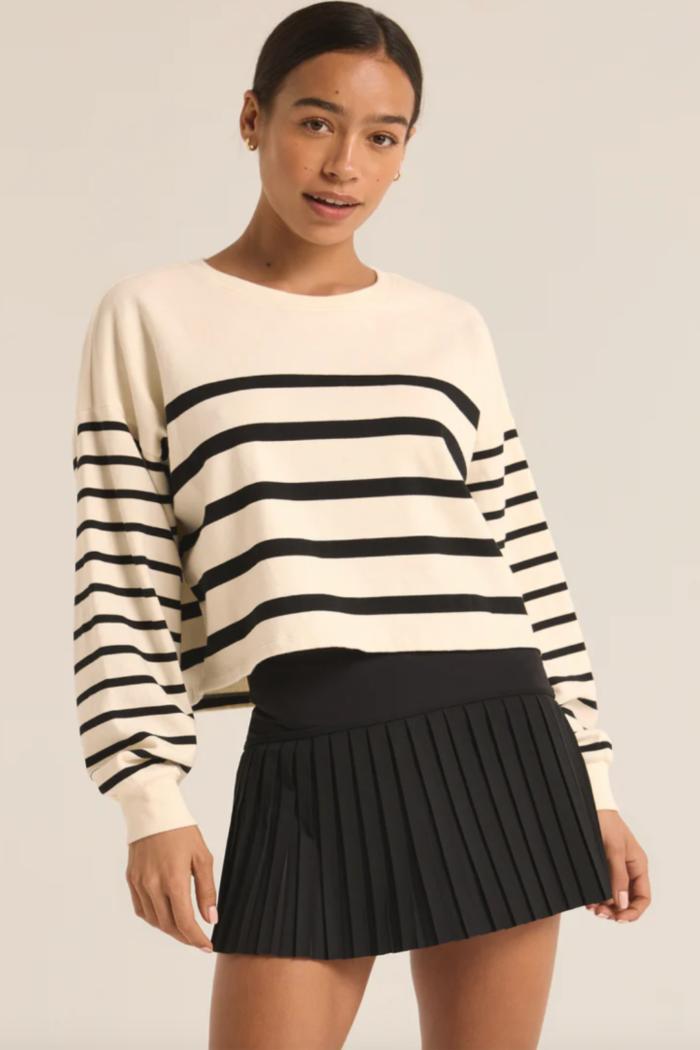 LINE UP STRIPE SWEATSHIRT Product Image