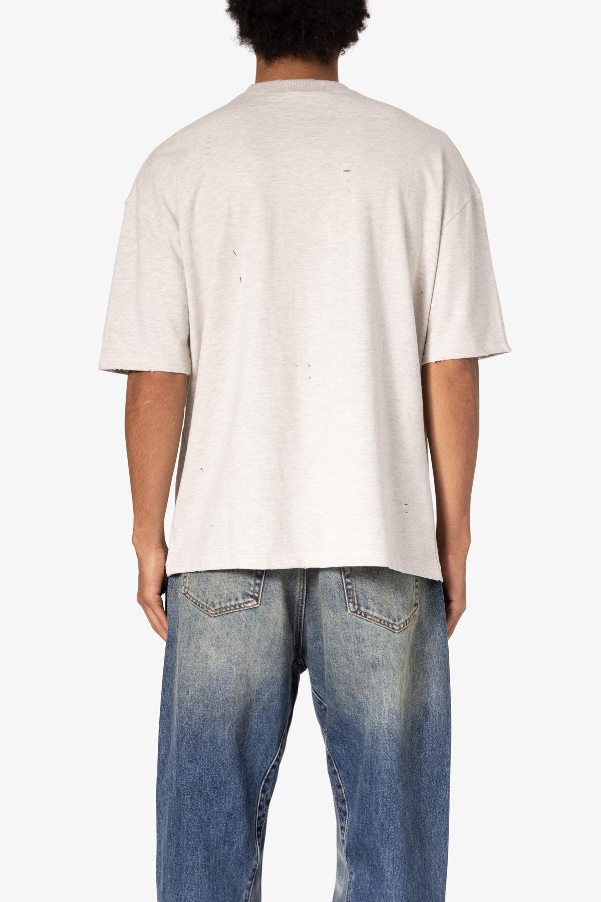 Heavy Distressed Tee - Grey Product Image