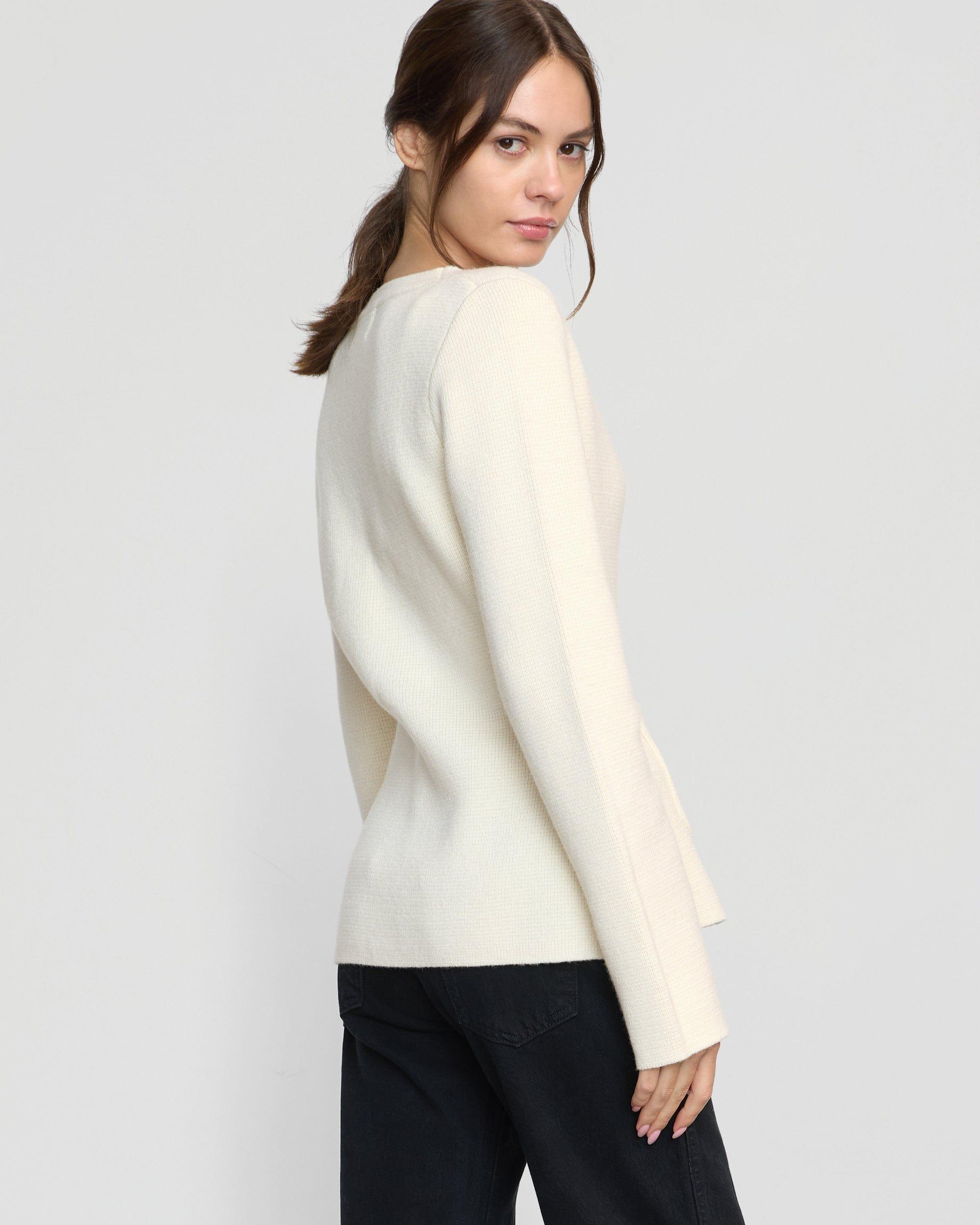 Maeve Organic Cotton-Wool V-Neck Cardigan Product Image