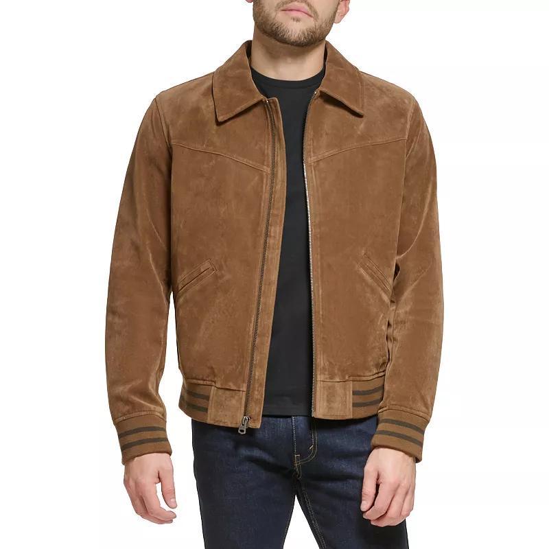 Mens Levis Faux Suede Bomber Jacket Red Product Image