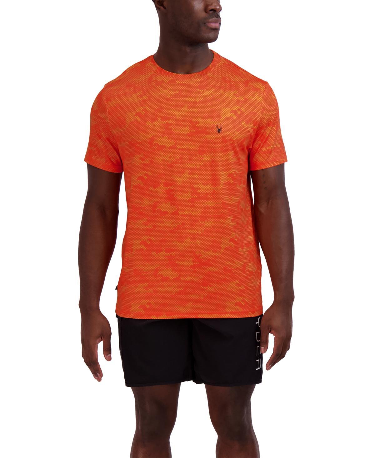 Spyder Mens Camo Printed Jersey Short Sleeve Rash Guard T-Shirt Product Image