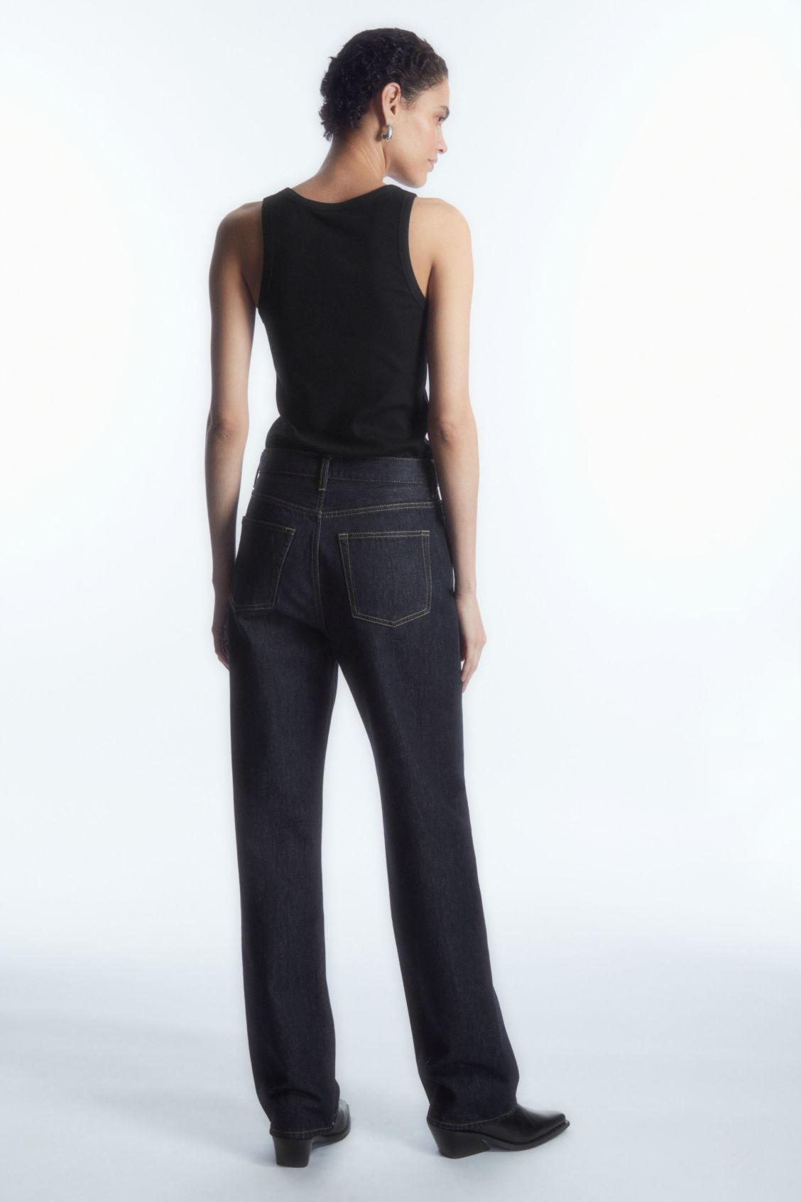 HIGH-RISE STRAIGHT-LEG JEANS Product Image