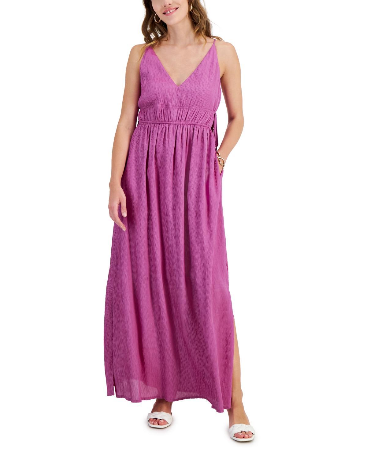 Taylor Womens V-Neck Side-Slit Maxi Dress Product Image