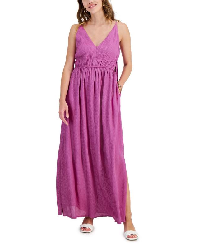 Women's V-Neck Side-Slit Maxi Dress  Product Image