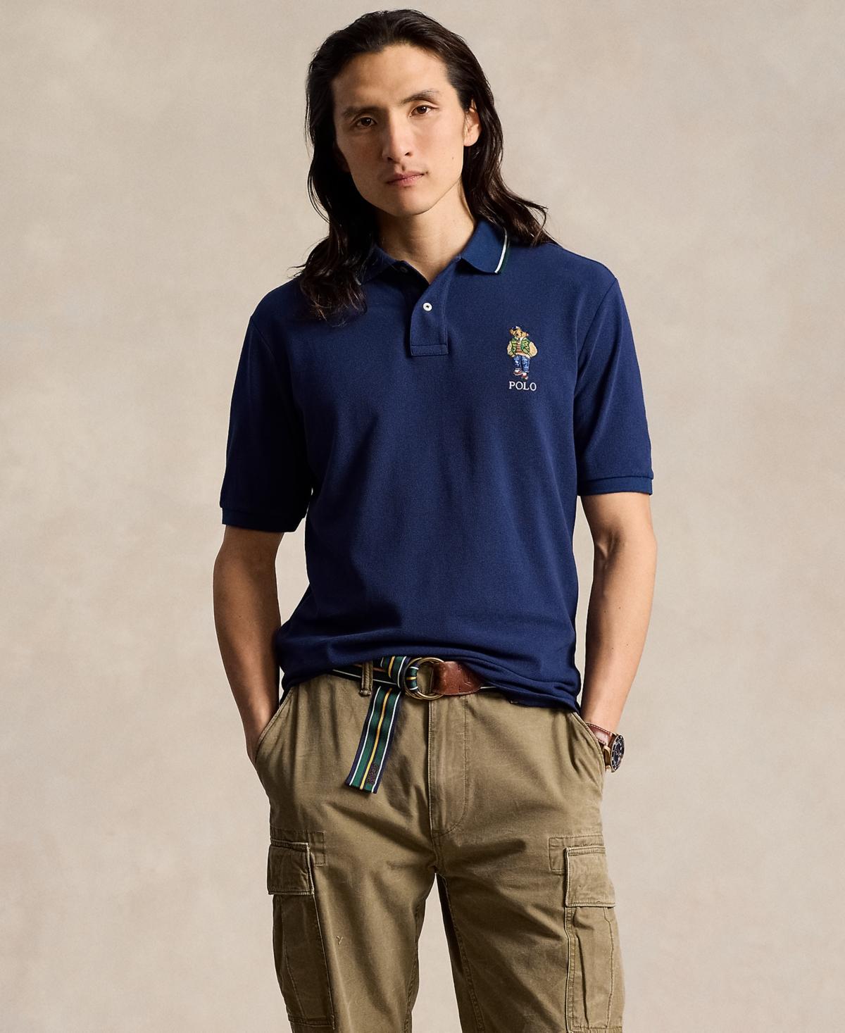 Polo Ralph Lauren Mens Classic-Fit Polo Bear Mesh Polo Shirt Product Image