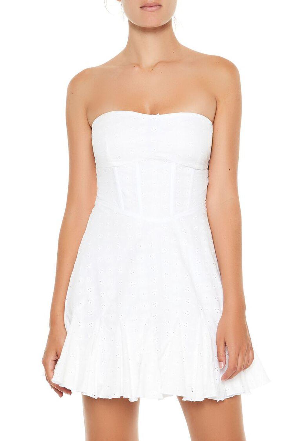 Strapless Eyelet Corset Mini Dress | Forever 21 Product Image