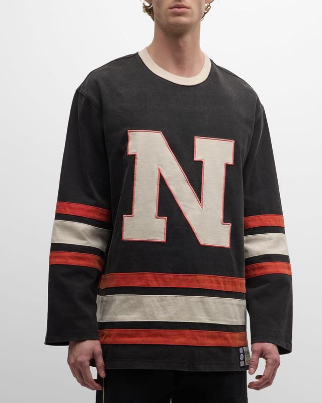 Mens Hockey Jersey Long-Sleeve T-Shirt Product Image