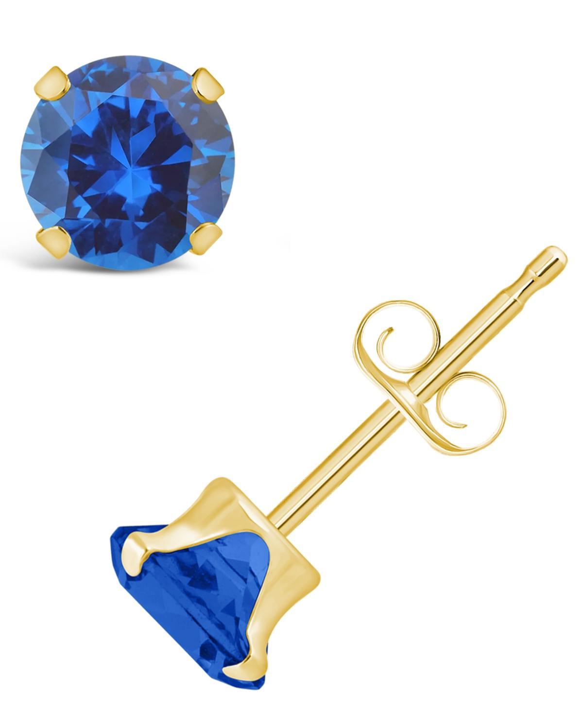 Macys Gemstone Stud Earrings in 10k Yellow Gold Product Image