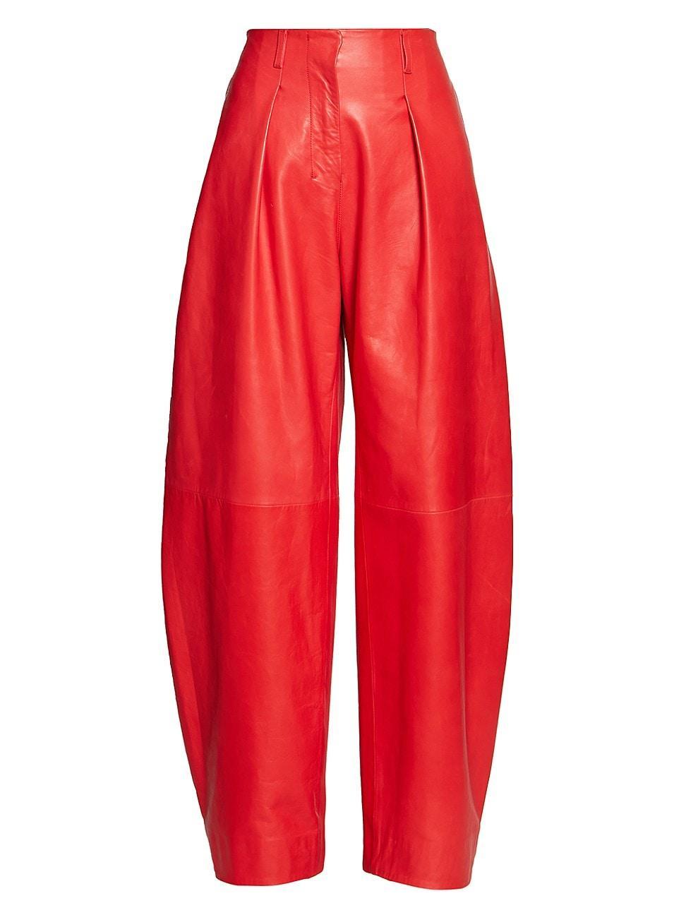 Womens Le Pantalon Ovalo Cuir Leather Pants Product Image