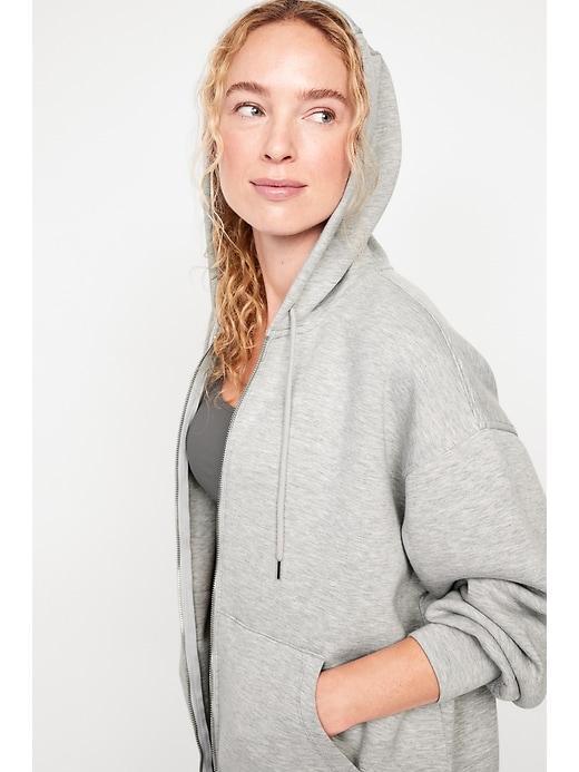 Oversized Bounce Fleece Zip Tunic Hoodie Product Image