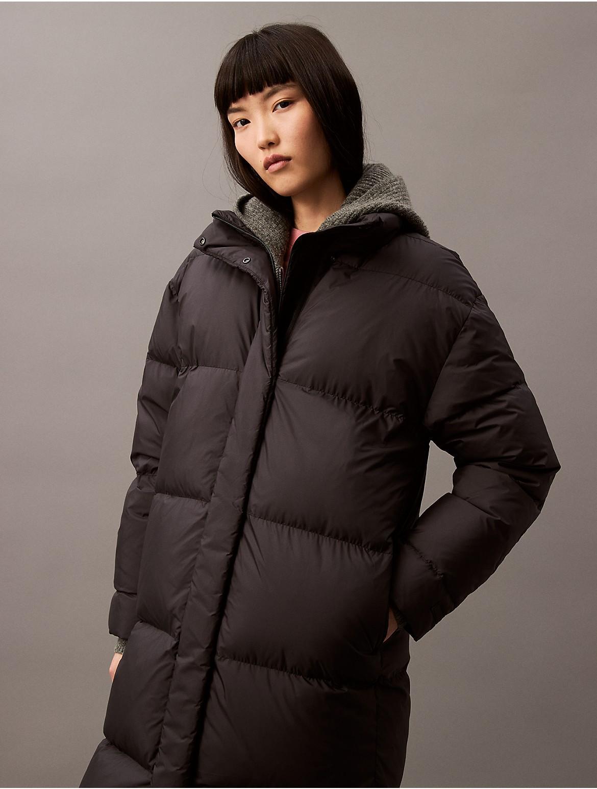 Calvin Klein Womens Long Down Puffer Jacket - Black - L Product Image