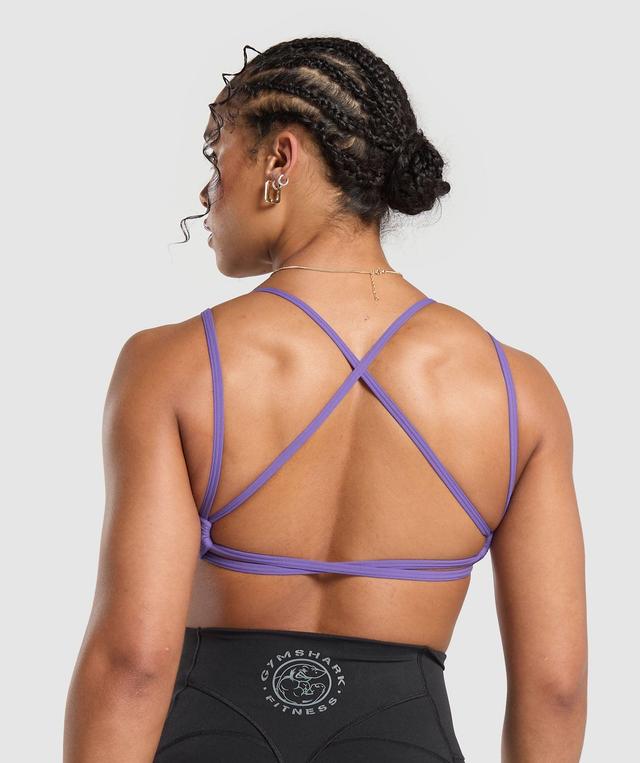 Gymshark Back Gains Sports Bra - Stellar Purple Female Product Image