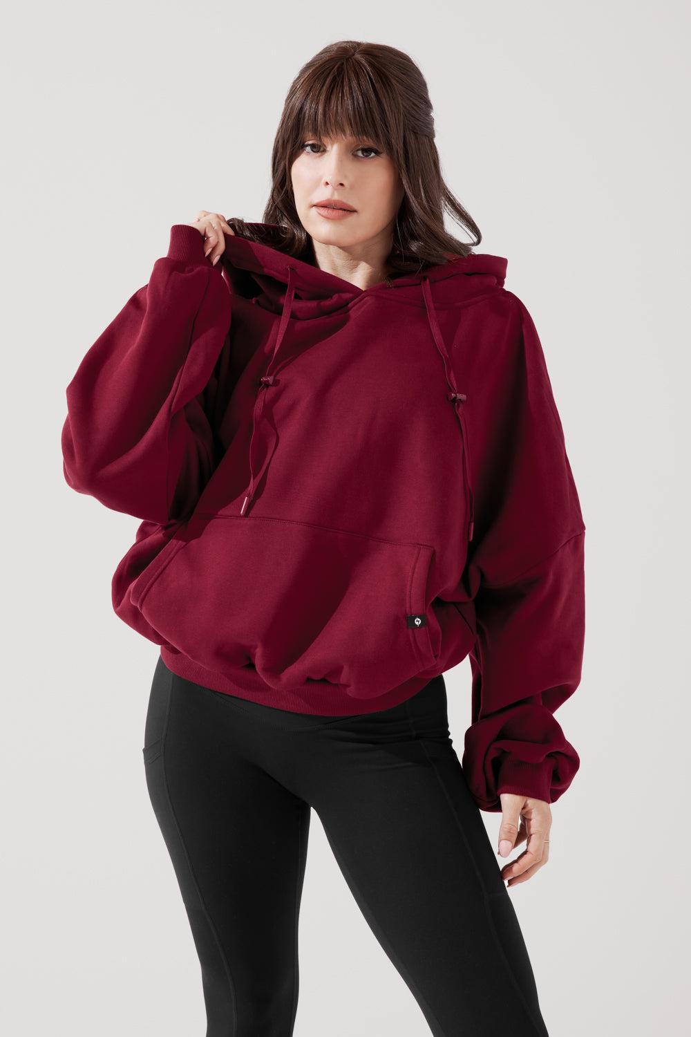 POPFLEX® Pullover Cloud Hoodie - Crimson Product Image