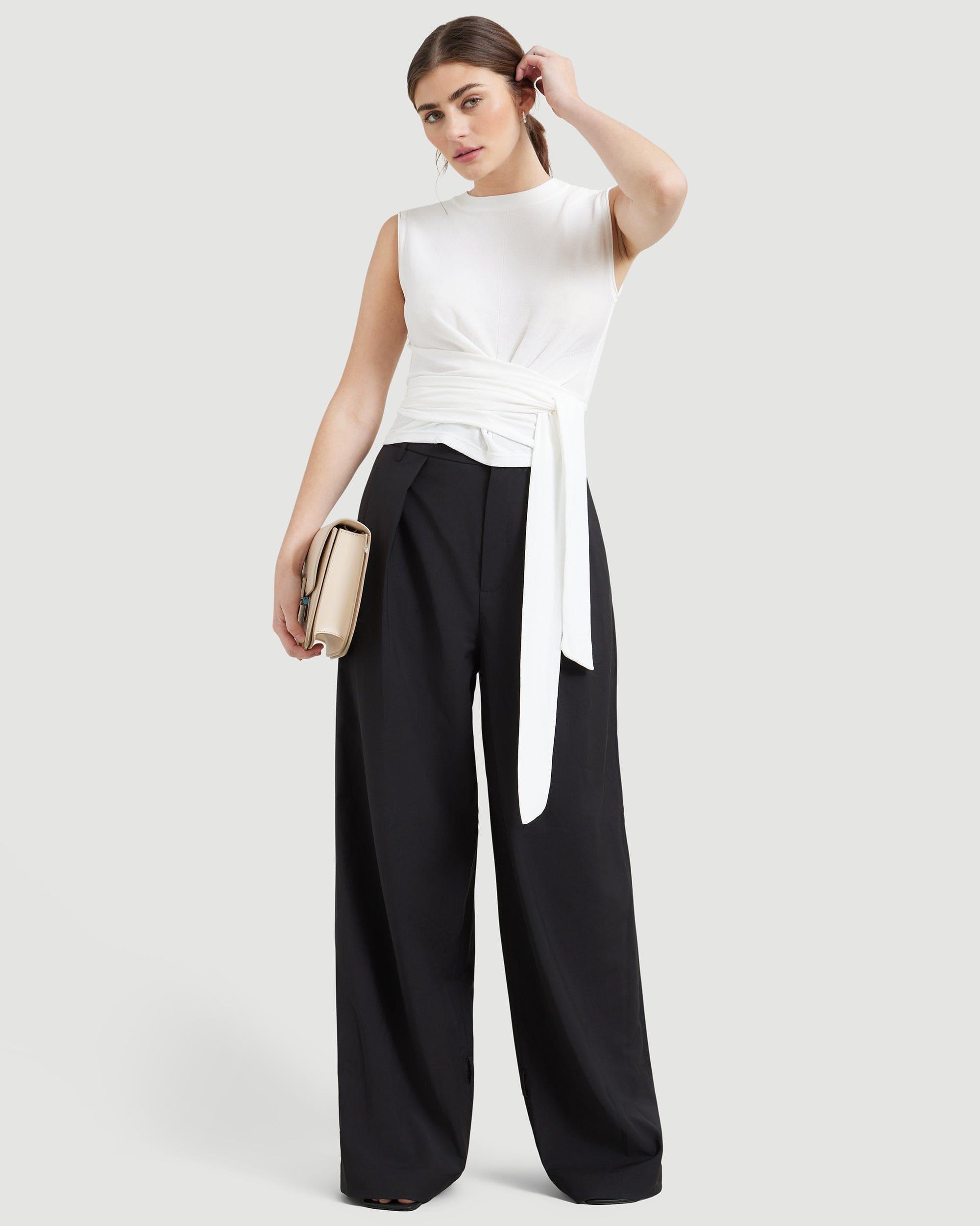 Rumi Cropped Sleeveless Wrap Top Product Image