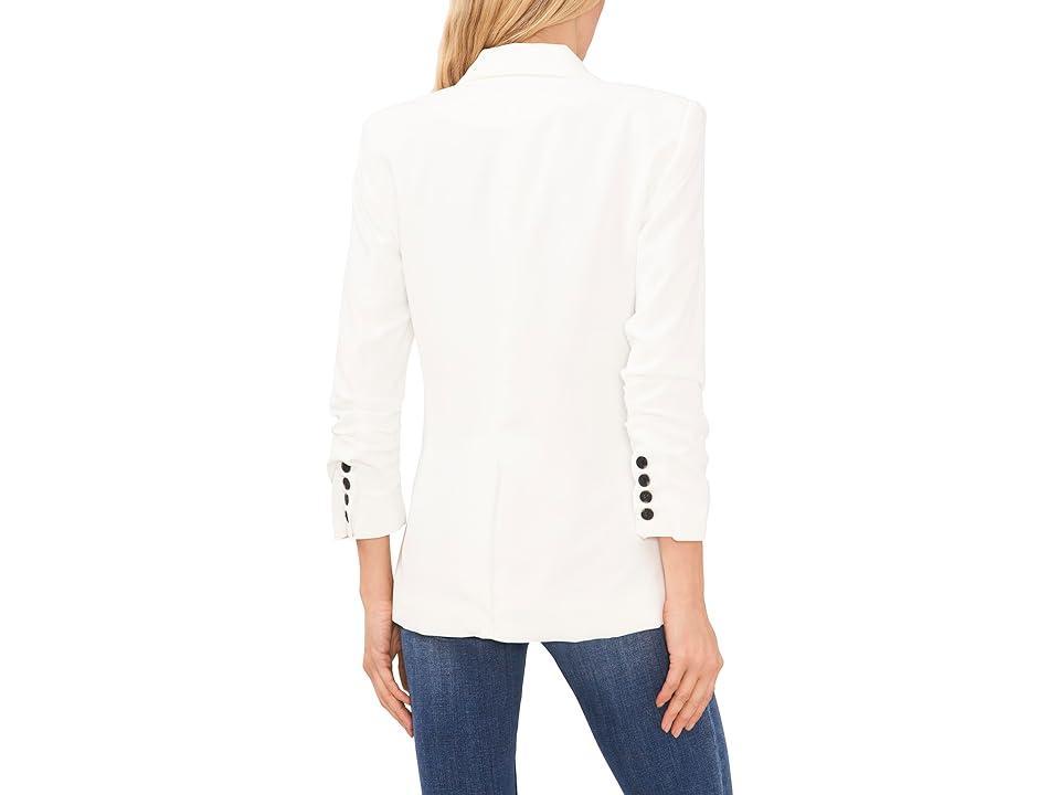 CeCe Relaxed 3/4 Sleeve Blazer (New Ivory) Women's Jacket Product Image