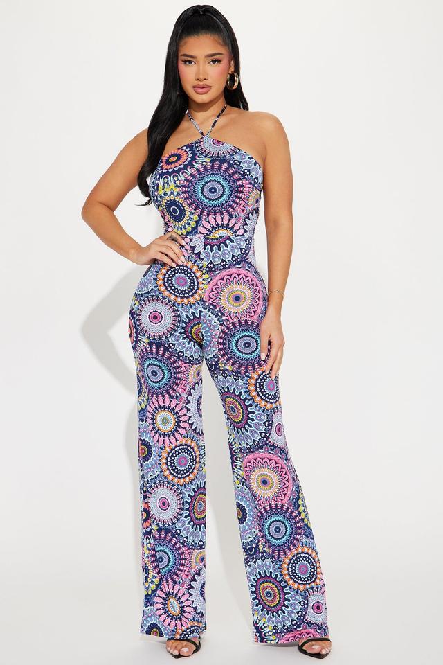 Without Wings Jumpsuit - Blue/combo Product Image