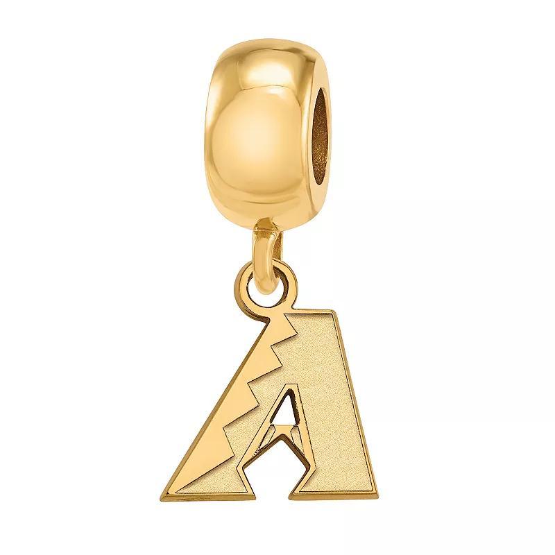 LogoArt Sterling Silver Arizona Diamondbacks Extra Small Dangle Bead, Womens, Gold Tone Product Image