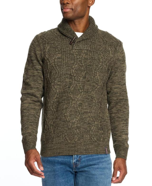 Weatherproof Vintage Mens Chunky Cable Knit Toggle Sweater Product Image