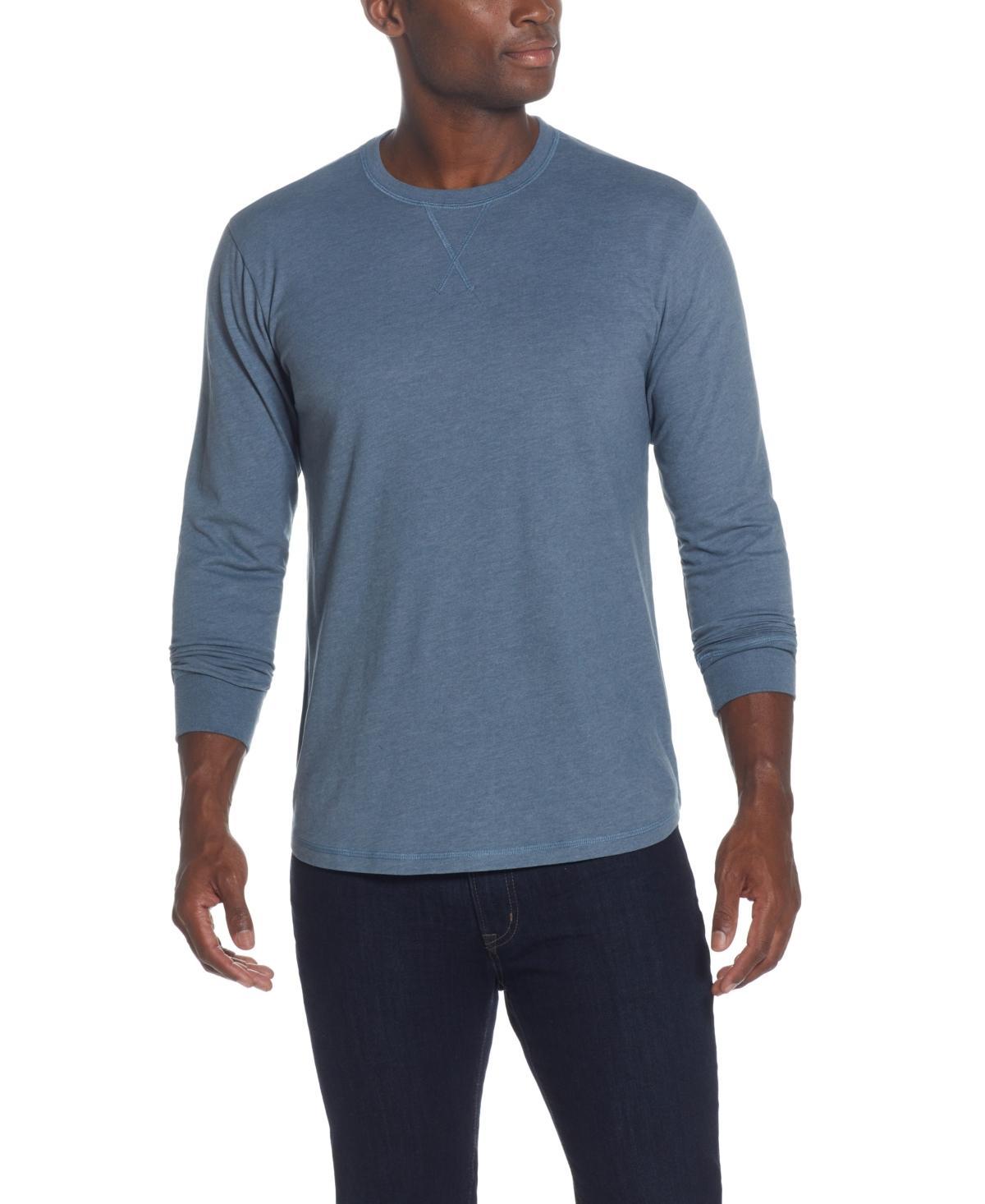 Weatherproof Vintage Mens Long Sleeved Brushed Jersey Crew Neck T-shirt Product Image